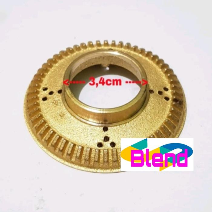 Burner Model Rinnai kecil Lama BLONG-Spare part Kompor Gas Kuningan - A0006