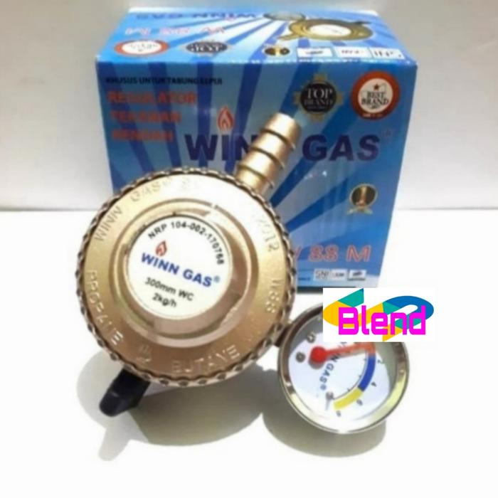 Winn Gas Regulator+Meter BODY KECIL Tekanan Rendah Kepala Gas Tekva - A0176