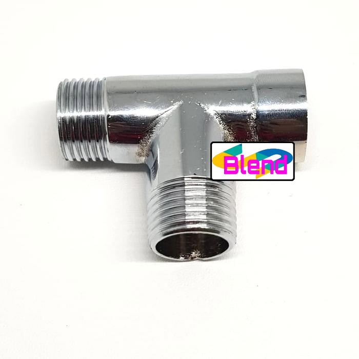 Keni T Shower 1/2" KROM/Nepel Sambungan Pipa Air 1/2 inci/Keran - A0165