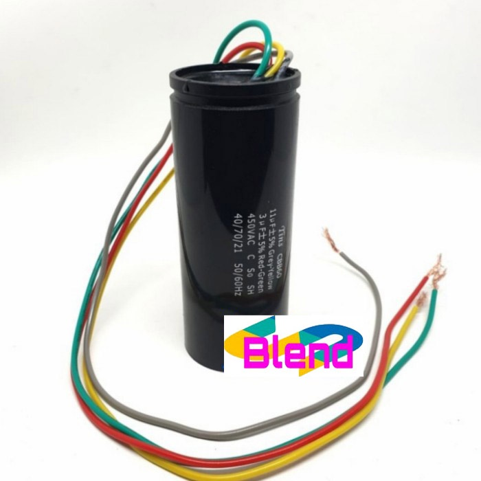 Kapasitor Mesin Cuci 3+11 uf/Capasitor Dobel/Doubel 3+11 Mikro - D0119