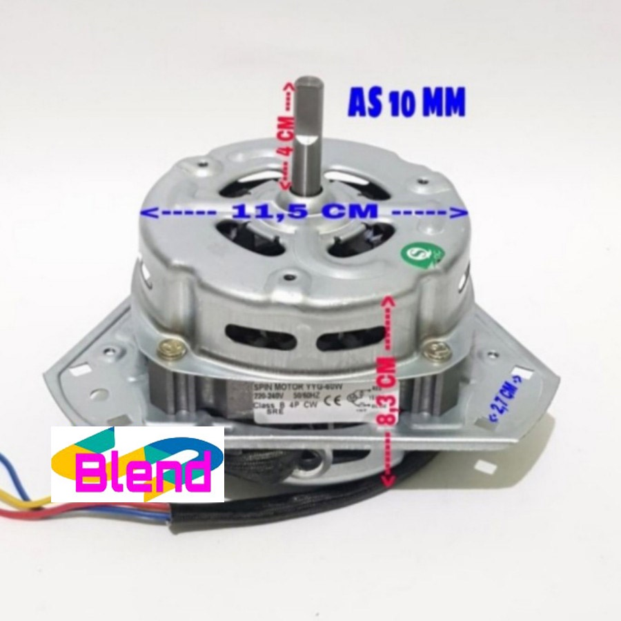 Dinamo No.01 Spin TEMBAGA Umum Kaki 3 Mesin Cuci AS 10mm Pengering - D0053