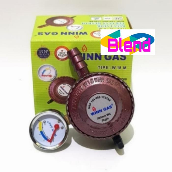 Winn Gas Regulator+Meter BODY KECIL Tekanan Rendah Kepala Gas Tekva - A0176