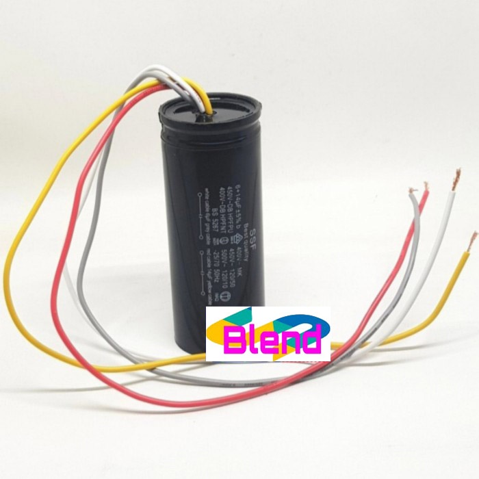 Kapasitor Mesin Cuci 6+14 uf/Capasitor/Capacitor Double 6+14 Mikro - D0128