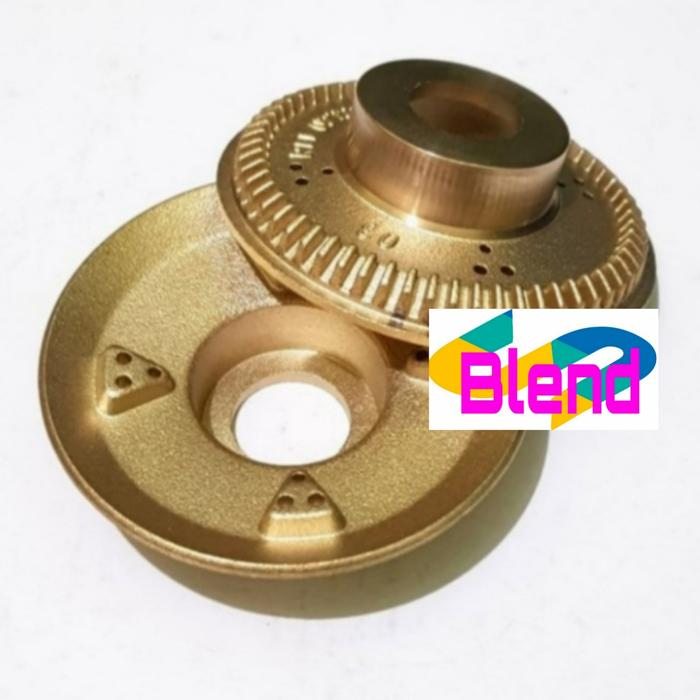 Burner Model Rinnai Kecil ORIGINAL/Kiri Kompor Gas 522 C/E Tungku Api Kuningan - A0005