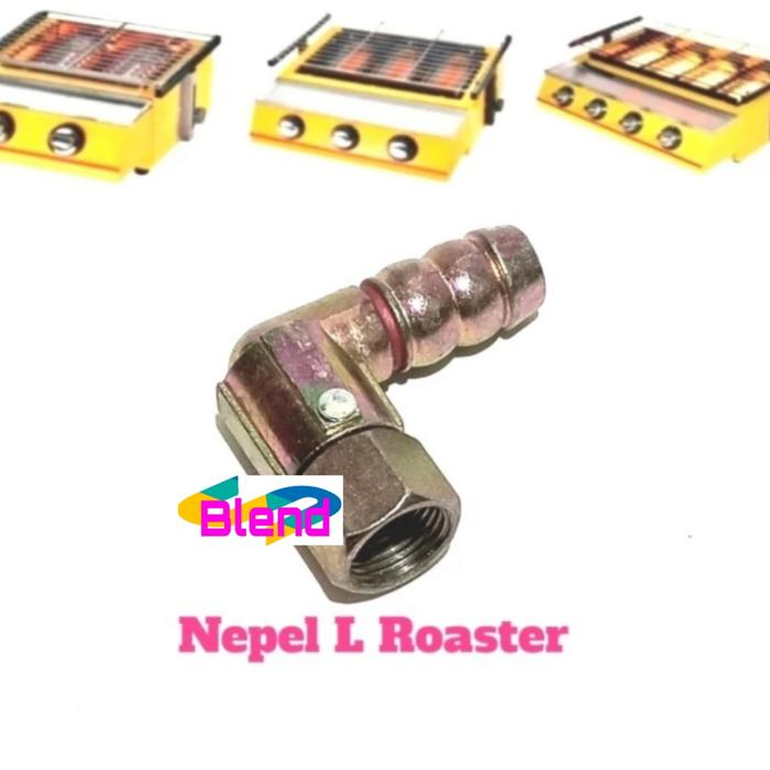 Nepel L Roaster Drat Dalam Sambungan Selang Kompor Gas Pangangan Sosis - A0293