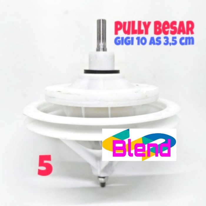 Gearbox Mesin Cuci No.05 PULLY BESAR As Gigi 10 3,5 cm Sharp Polytron - D0076