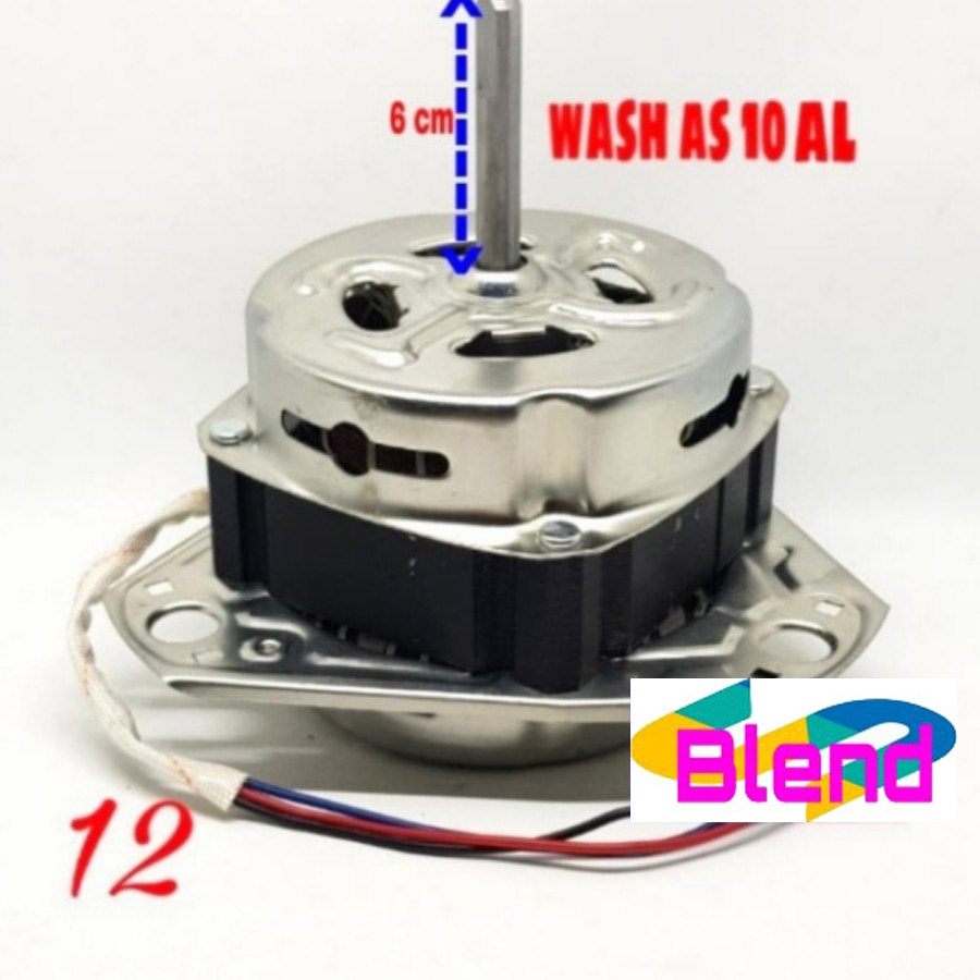 Dinamo Wash No.12 AL AS 10 mm Kaki 3 Mesin Cuci/Gulungan Motor Pencuci - D0064