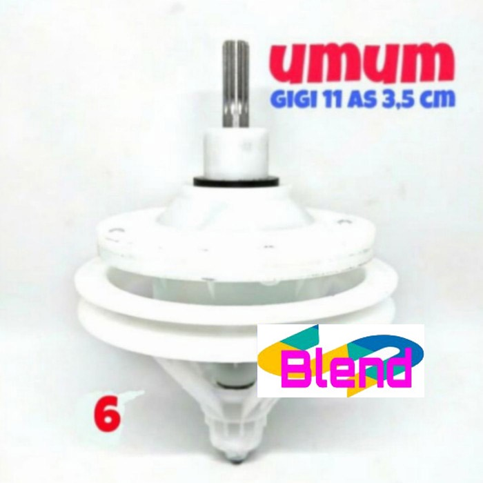Gearbox Mesin Cuci No.06 Umum AS GIGI 11 3,5 cm/Gear box Gerigi 11z - D0077