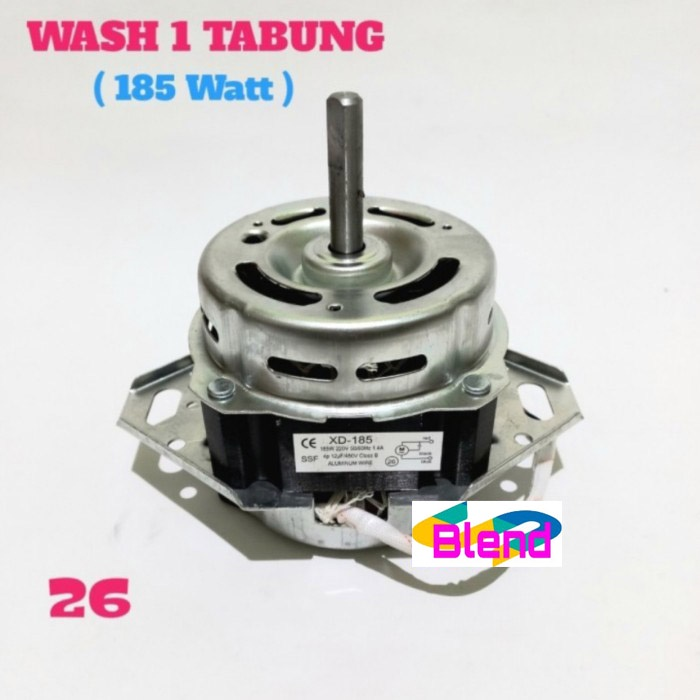 Dinamo Wash No.26 185 Wat Mesin Cuci 1 Tabung AS 12mm/Otomatis Pencuci - D0214
