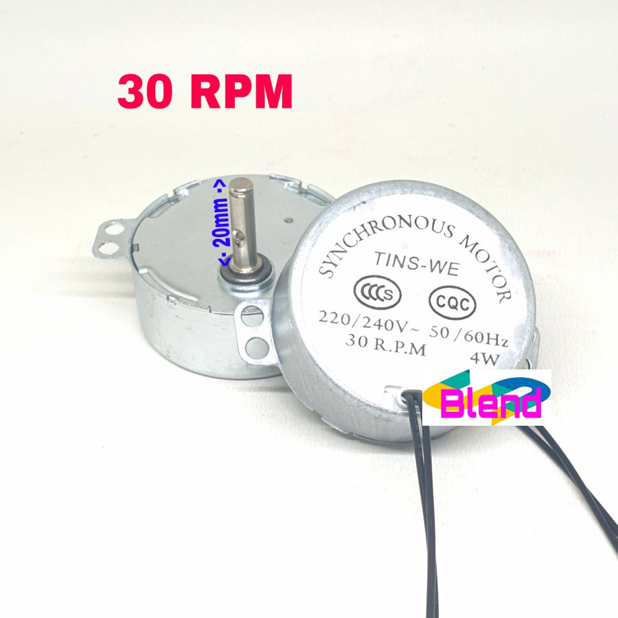 Synchronous 30 RPM Maspion As Panjang motor kipas angin/Rotary/Rotari - C0099