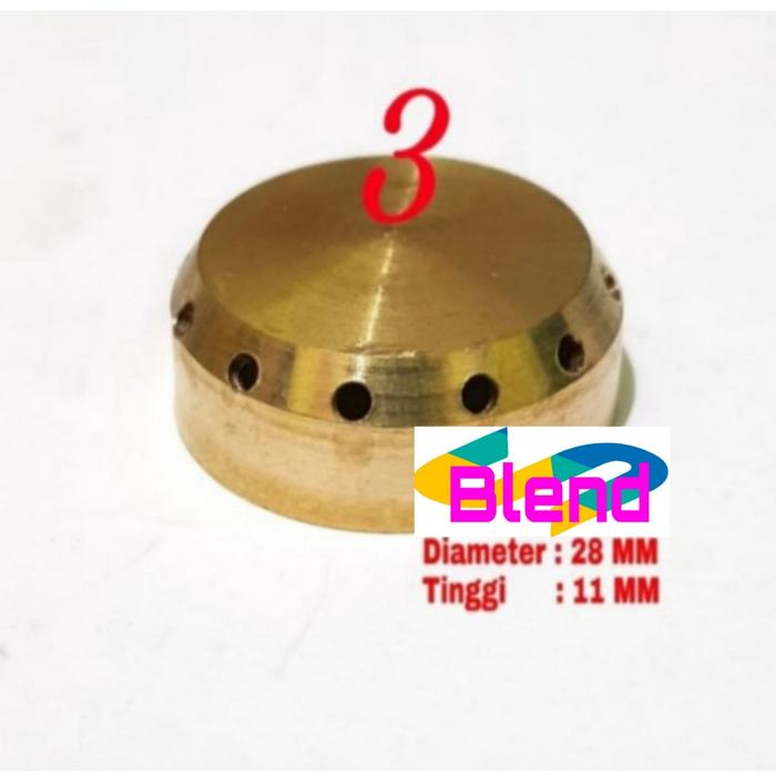 Burner Api Lilin Mangkok RENDAH No.3-Kompor rinnai-sanken-Quantum-Hock - A0051