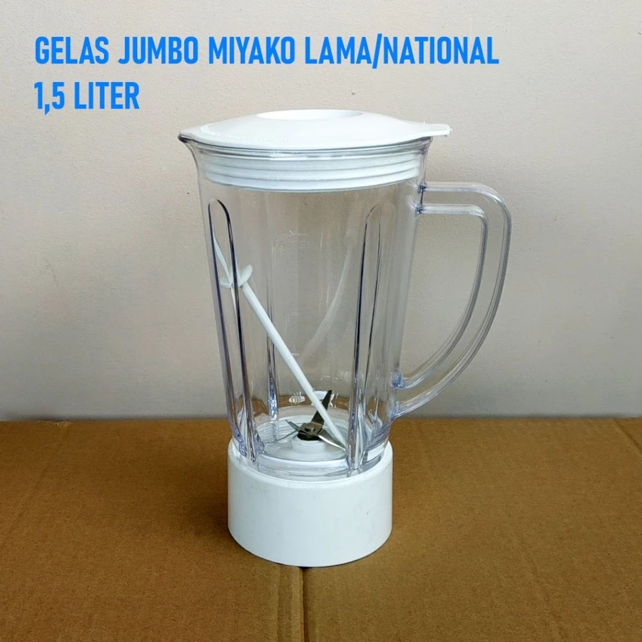 Gelas Blender SET JUMBO Model Miyako Lama Gear Karet National 1,5 Ltr