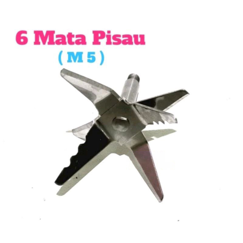 Pisau 6 Mata Untuk Mounting Blender MIYAKO BARU/NATIONAL 101/102/301 dll AS KECIL - B0162