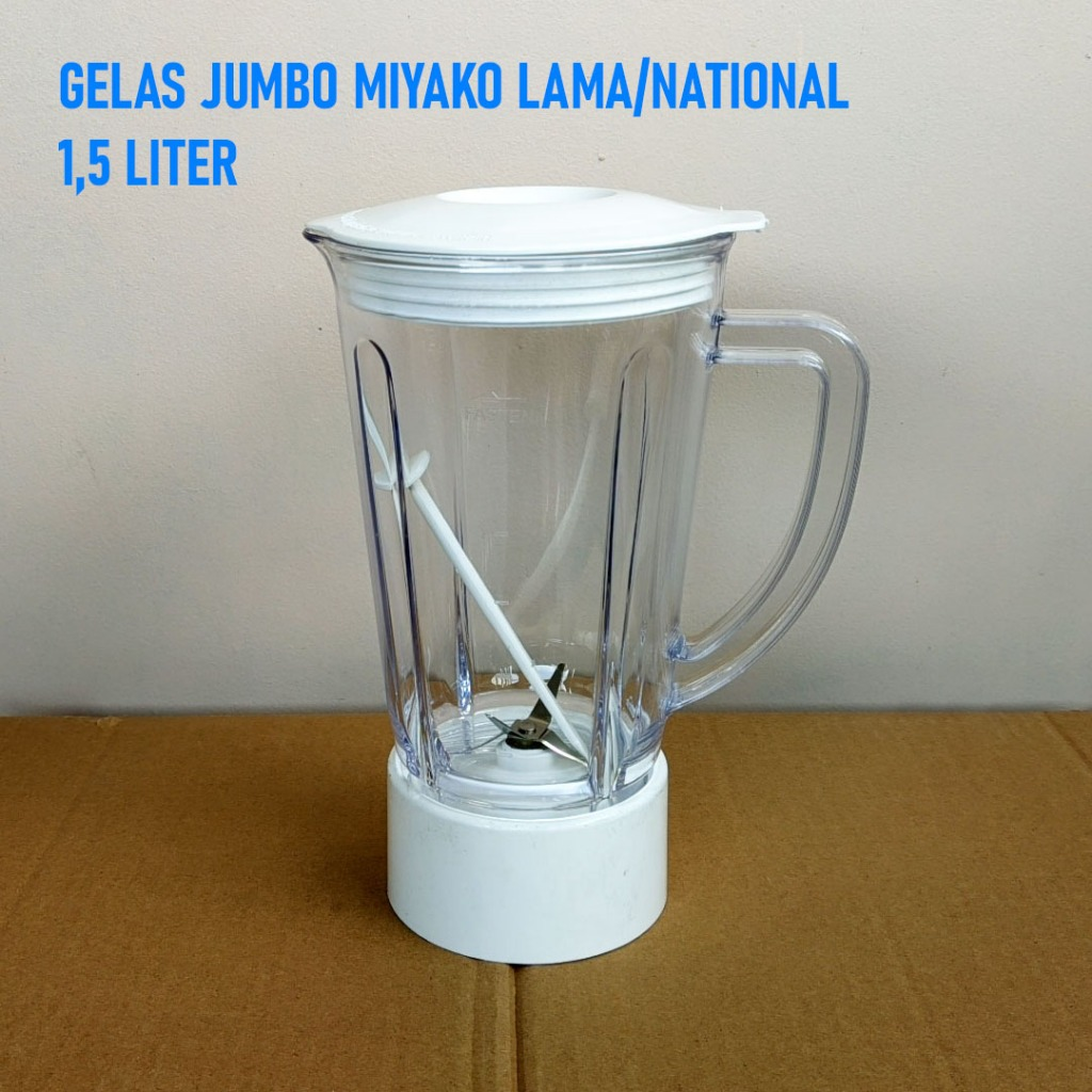 Gelas Blender SET JUMBO Model Miyako Lama Gear Karet National 1,5 Ltr - B0056