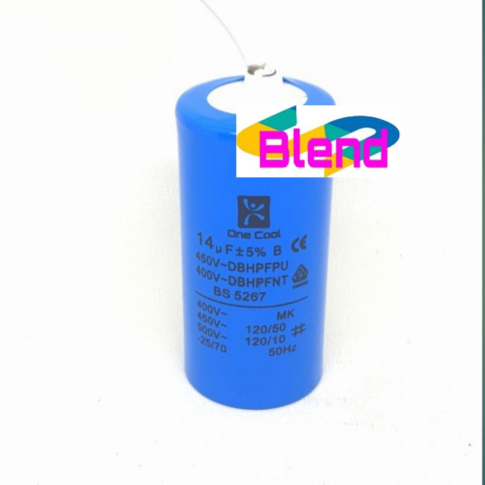 Kapasitor Mesin Cuci 14 uf Bulat Single/Capacitor Pompa Air 14 Mikro - D0117