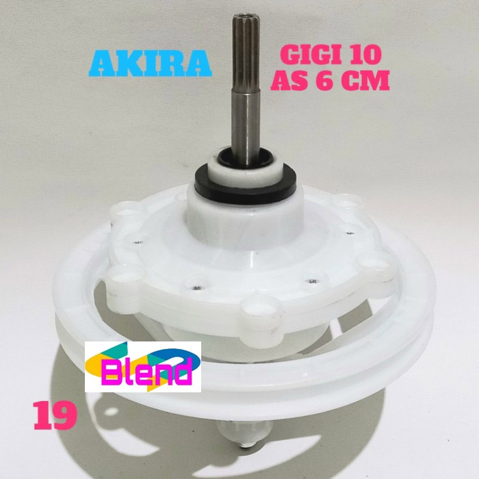 Gear Box Mesin Cuci No.19 Model AKIRA Gigi 10 AS 6 cm/Gearbox Umum - D0090