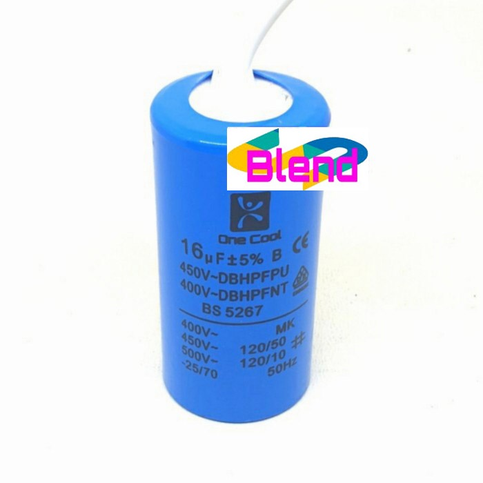 Kapasitor Mesin Cuci16 uf Bulat Singel/Capacitor Pompa Air 16 Mikro - D0118