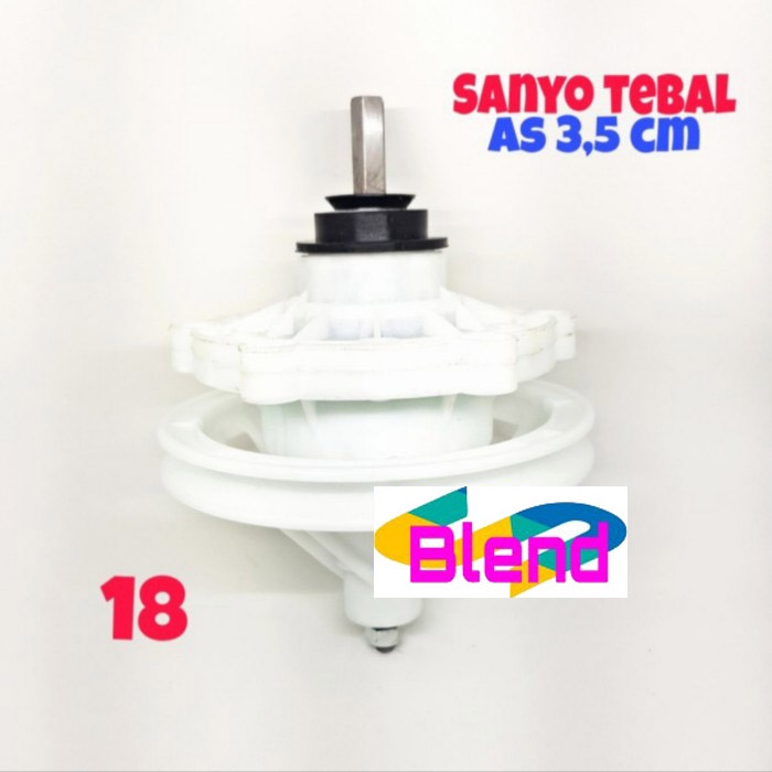 Gearbox Mesin Cuci No.18 SANYO Tebal AS Kotak 3,5 cm/Gir/Gear box - D0089