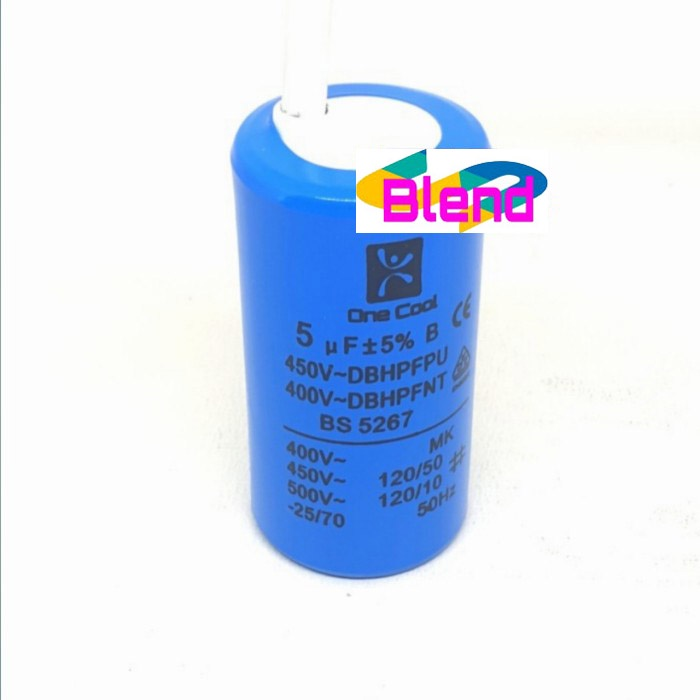 Kapasitor Mesin Cuci 5 uf Bulat Single/Capacitor Pompa Air 5 Mikro - D0111