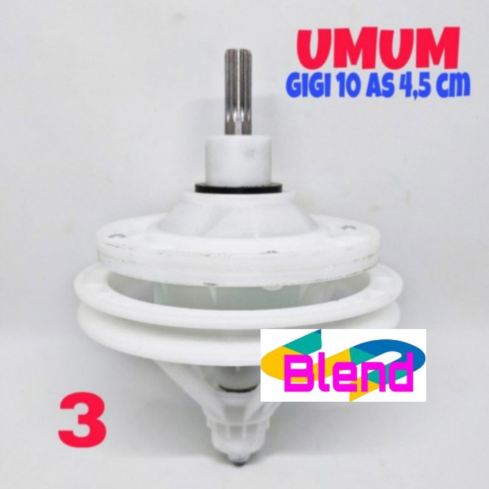 Gearbox Mesin Cuci No.03 Umum AS GIGI 10 4,5 cm/Gear box Gerigi 10 - D0074