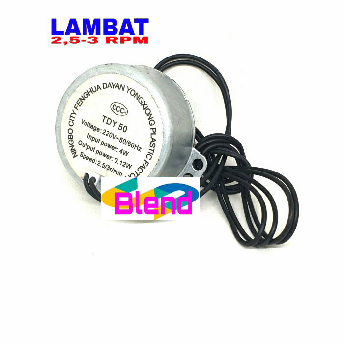 SYNCHRONOUS Lambat 2,5-3 RPM/Rotary/Rotari Motor Dinamo Kipas Angin - C0120