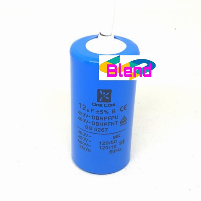 Kapasitor Mesin Cuci 12 uf Bulat Single/Capacitor Pompa Air 12 Mikro - D0116